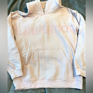Lululemon women’s size 12 Loungeful Hoodie in pale pink